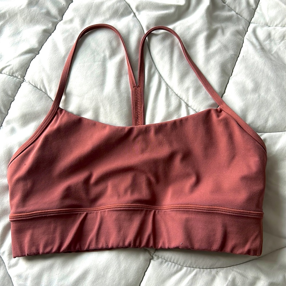 Burgundy color sports bra, size L, fits true to size, like new.